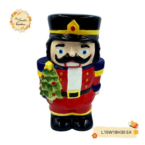 Christmas Nutcrackers (Full Body) Porcelain Containers with Lid