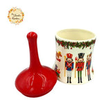 Christmas Nutcrackers Porcelain Containers with Lid