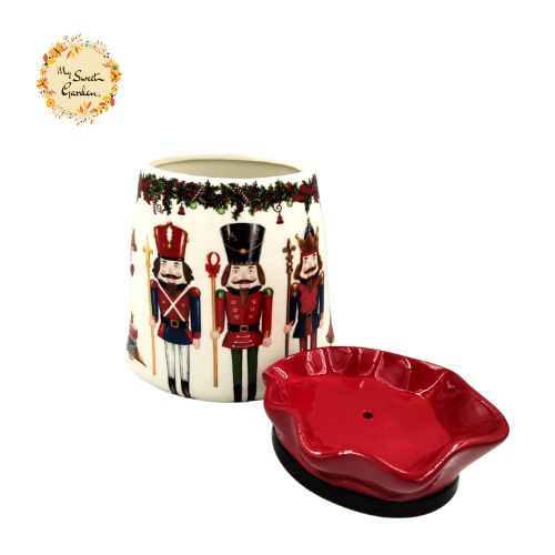 Christmas Nutcrackers Porcelain Containers with Lid