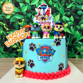 Paw Patrol Cake with Custom Topper