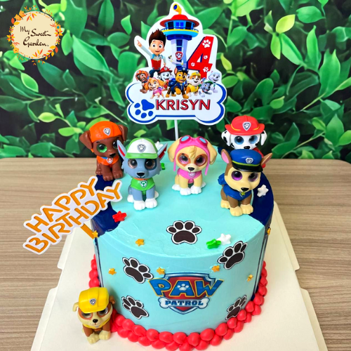 Paw Patrol Cake with Custom Topper