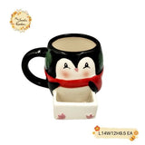 Christmas Penguin Porcelain Cups