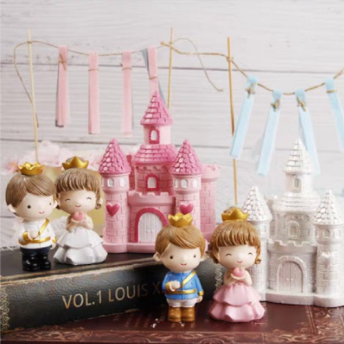 Prince & Princess Castle Clay Figurines