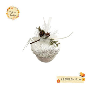 White Pine Acorn Styrofoam Christmas Tree Hanging Decorations