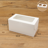 Solid White Cupcake Box (Transparent Window)
