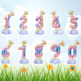 32" Number Foil Balloon Column