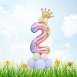 32" Number Foil Balloon Column