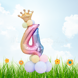 32" Number Foil Balloon Column