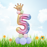 32" Number Foil Balloon Column
