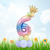 32" Number Foil Balloon Column