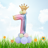 32" Number Foil Balloon Column
