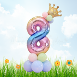 32" Number Foil Balloon Column