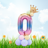 32" Number Foil Balloon Column