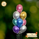 [RAINBOW] Chrome Helium Latex Balloon