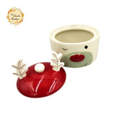 Christmas Reindeer Porcelain Containers with Lid