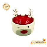 Christmas Reindeer Porcelain Containers with Lid