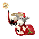 Christmas Reindeer Porcelain Containers with Lid