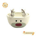 Christmas Reindeer Porcelain Bowls