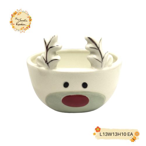 Christmas Reindeer Porcelain Bowls