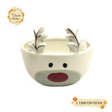 Christmas Reindeer Porcelain Bowls