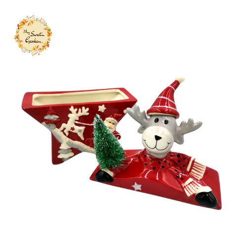 Christmas Reindeer Porcelain Containers with Lid