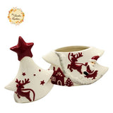 Christmas Tree Porcelain Containers with Lid