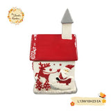 Christmas House Porcelain Containers with Lid