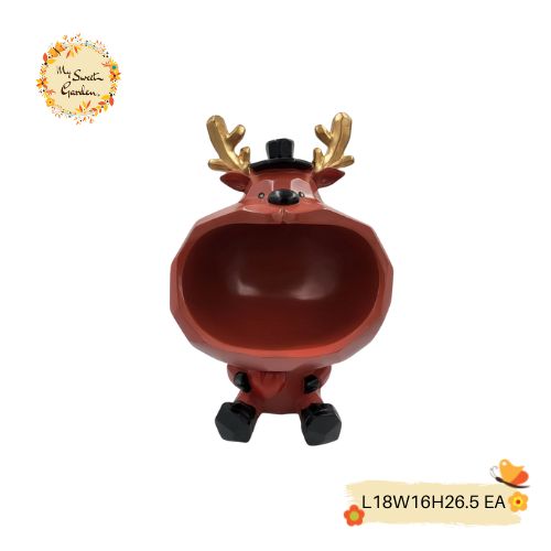 Christmas Reindeer Ceramic Bowls with Stand