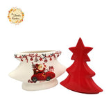 Christmas Tree Porcelain Containers with Lid