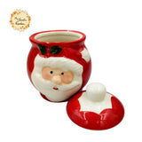 Christmas Santa Porcelain Round Containers with Lid