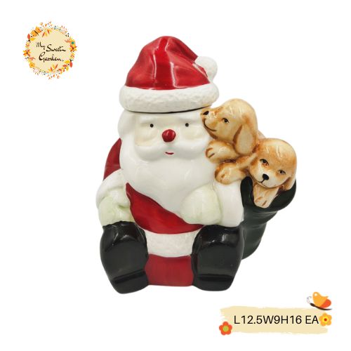 Christmas Santa (Full Body) Porcelain Containers with Lid
