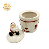 Christmas Santa Porcelain Round Containers with Lid
