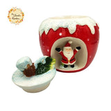 Christmas Santa Porcelain Round Containers with Lid