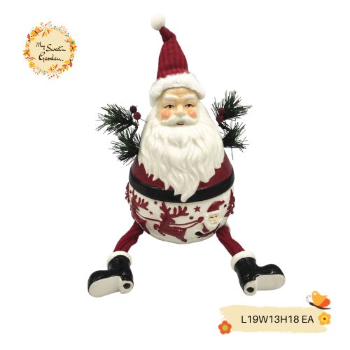 Christmas Santa (Full Body) Porcelain Containers with Lid