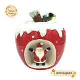 Christmas Santa Porcelain Round Containers with Lid