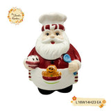 Christmas Santa Chef Set Porcelain Containers with Lid