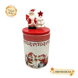 Christmas Santa Porcelain Round Containers with Lid