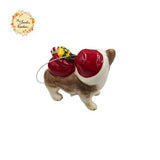 Christmas Santa Dog Porcelain Christmas Tree Hanging Decorations