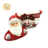 Christmas Santa Porcelain Round Containers with Lid