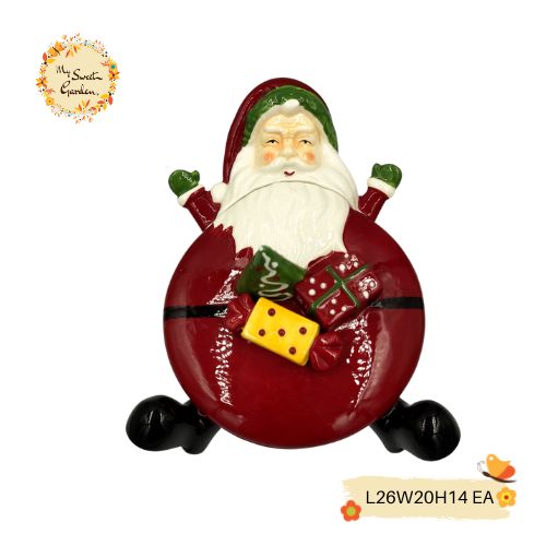 Christmas Santa Porcelain Round Containers with Lid