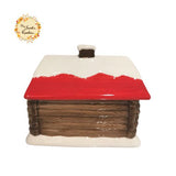 Christmas House Porcelain Containers with Lid