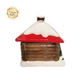 Christmas House Porcelain Containers with Lid