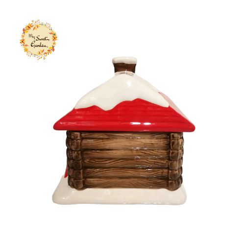 Christmas House Porcelain Containers with Lid