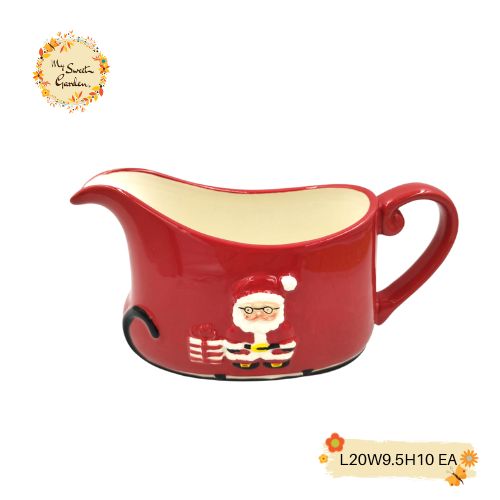 Christmas Santa Sleigh Porcelain Sauce Boat/ Gravy Boat