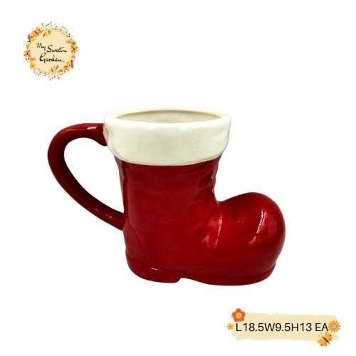 Christmas Santa Snow Boot Porcelain Cups