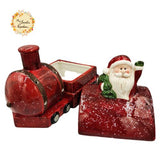 Christmas Santa Vehicle Porcelain Containers with Lid