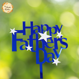 Simple Happy Father's Day with Stars Acrylic Insert
