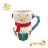 Christmas Snowman Porcelain Cups