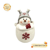 Christmas Snowman (Full Body) Porcelain Containers with Lid