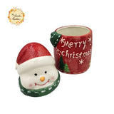 Christmas Snowman (Full Body) Porcelain Containers with Lid